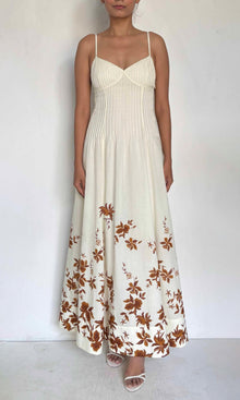 Womens | Ayra Cotton Cambric Maxi Dress | Ivory