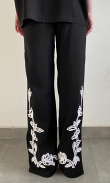 Womens | Daha Polyester Crepe Pants | Black White