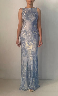 Womens | Fiza Viscose Satin Maxi Dress | Powder Blue