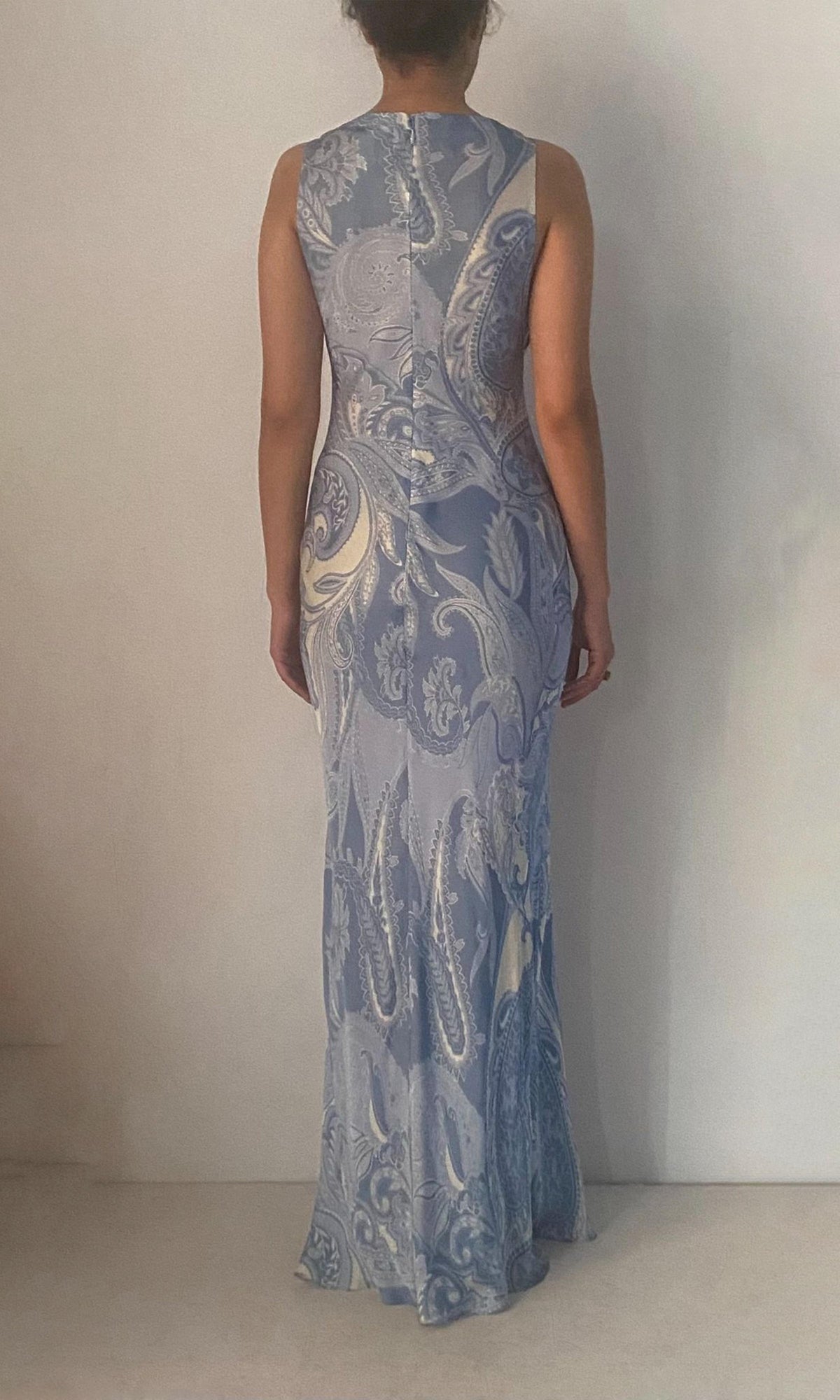 Womens | Fiza Viscose Satin Maxi Dress | Powder Blue