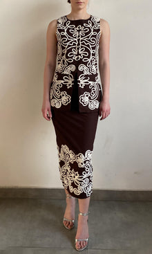 Hemant And Nandita | Ilaya Linen Cotton Waist Coat | RE25 | Brown