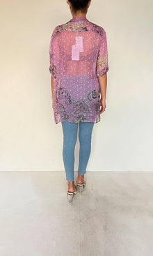 Hemant And Nandita | Inv Chiffon Lurex Mavi Shirt | Purple