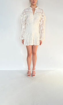Womens | Inv Viscose Georgette Nysa Short Dress | White