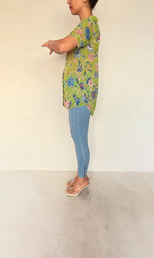 Womens | Inv Chiffon Lurex Rhea Shirt | Green