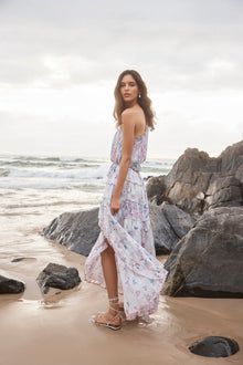 One-Shoulder Long Dress | White/Multi