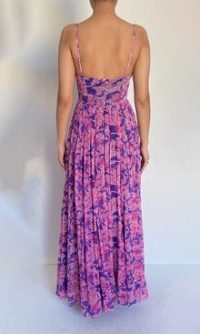 Womens | Lei Crinkle Chiffon Long Dress | Pink