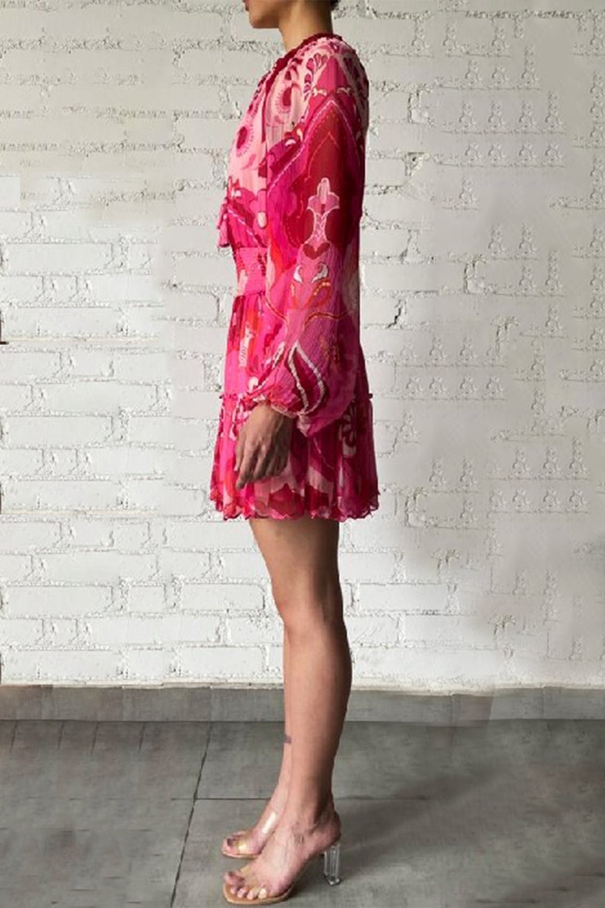 Short Dress | Peach/Pink