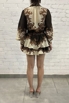 Short Skirt | Brown/Paisley