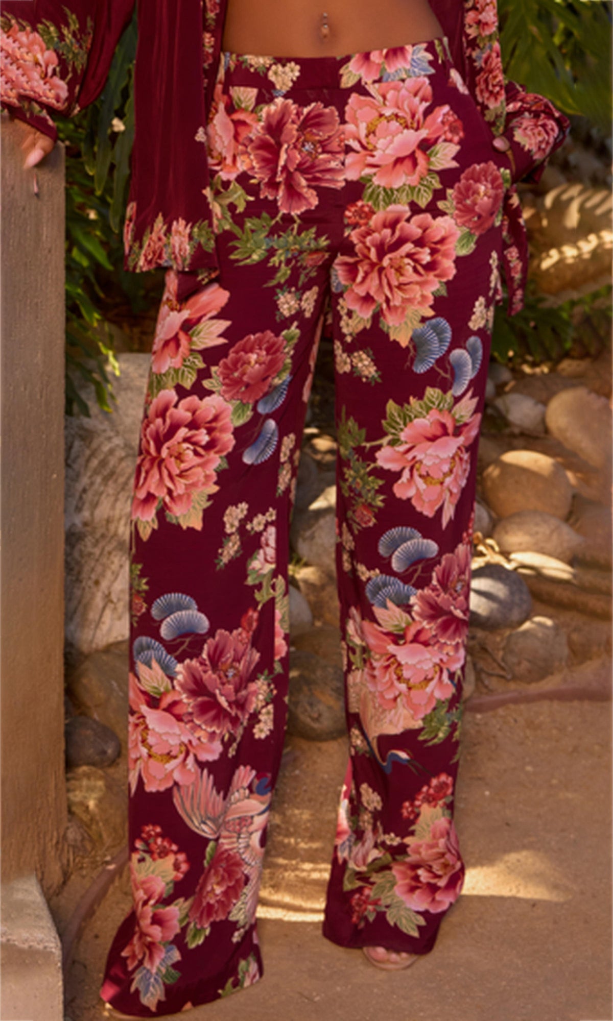 Hemant And Nandita | Rani Heavy Crepe Straight Pants | Black