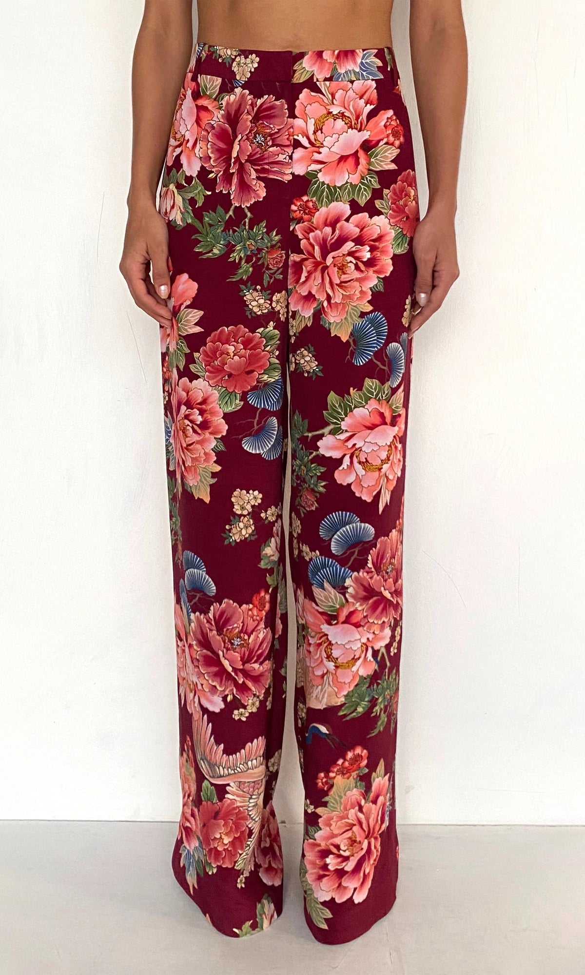 Hemant And Nandita | Rani Heavy Crepe Straight Pants | Black