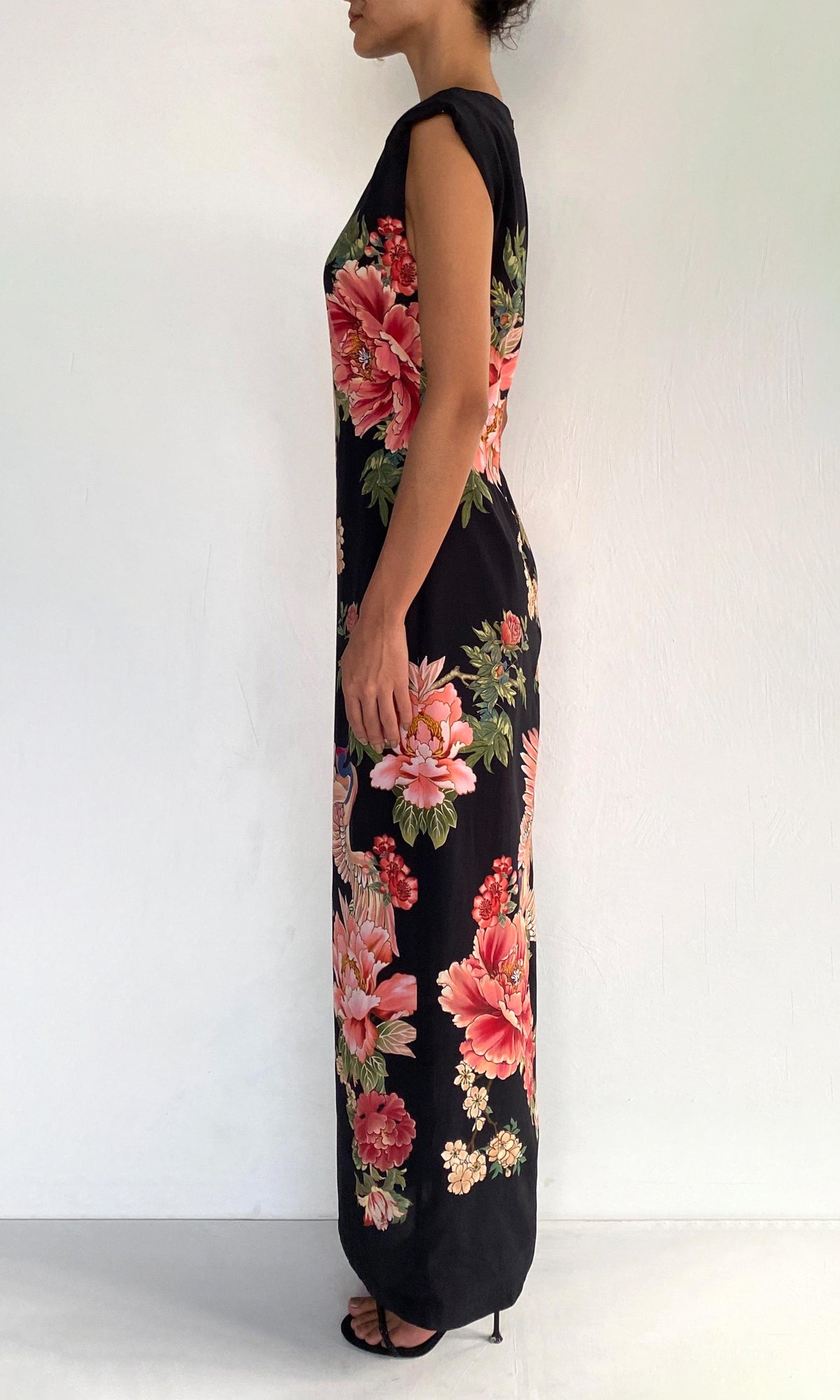 Hemant And Nandita | Rani Heavy Crepe Maxi Dress | Black