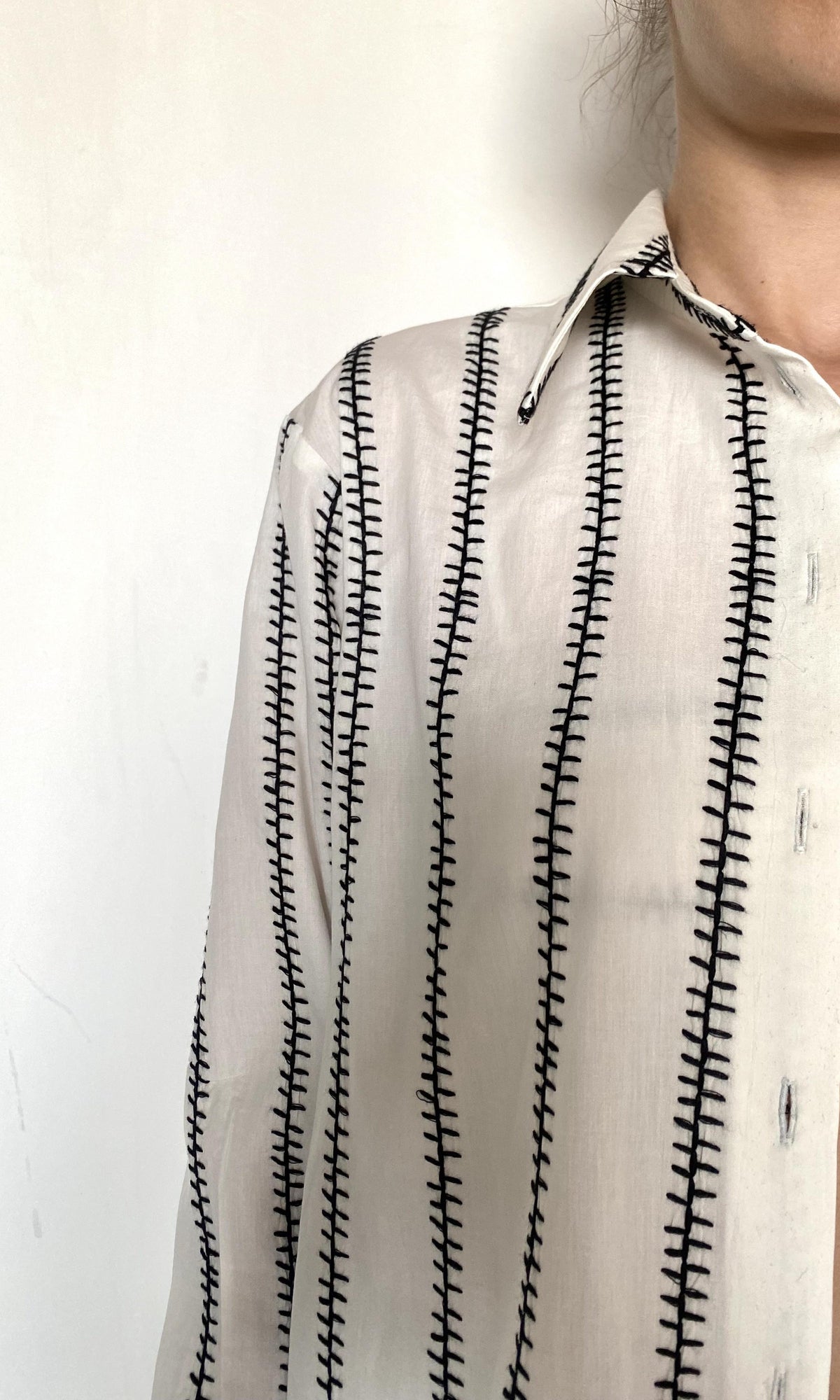 Hemant And Nandita | Rekh Organza Oversized Shirt | White