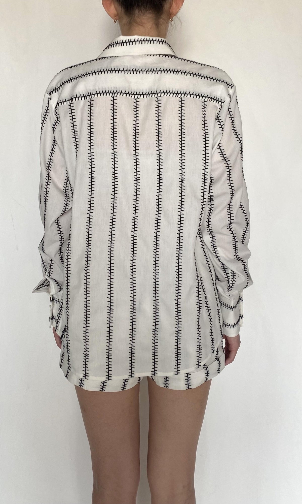 Hemant And Nandita | Rekh Organza Oversized Shirt | White