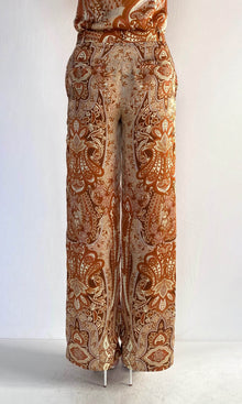Hemant And Nandita | Rida Viscose Satin Straight Pants | Multi