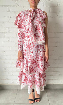 Hemant And Nandita | Runss Taffeta Midi Dress | Peach