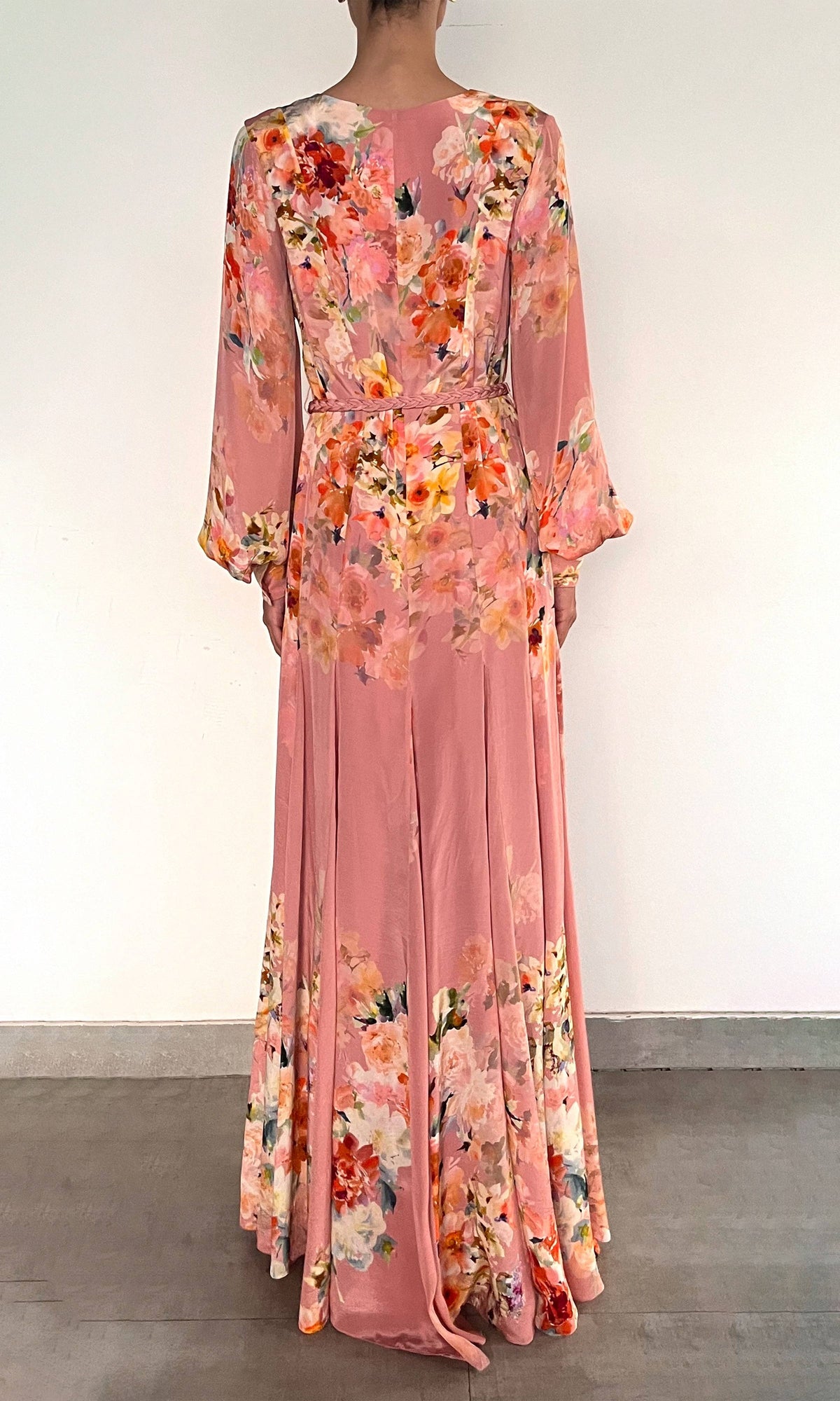 Hemant And Nandita | Saba Viscose Long Dress | Pink