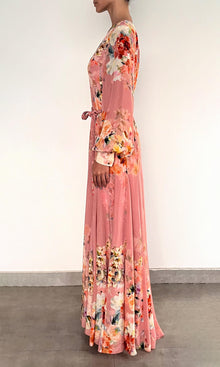 Hemant And Nandita | Saba Viscose Long Dress | Pink