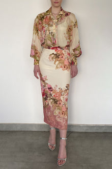 Shirt With Cami | Ivory Mix