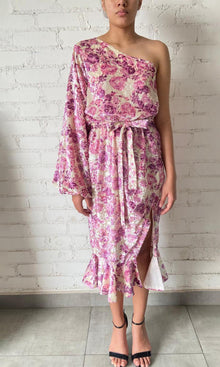 Hemant And Nandita | Suki Velvet Brasso Midi Dress | Purple