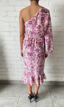 Hemant And Nandita | Suki Velvet Brasso Midi Dress | Purple