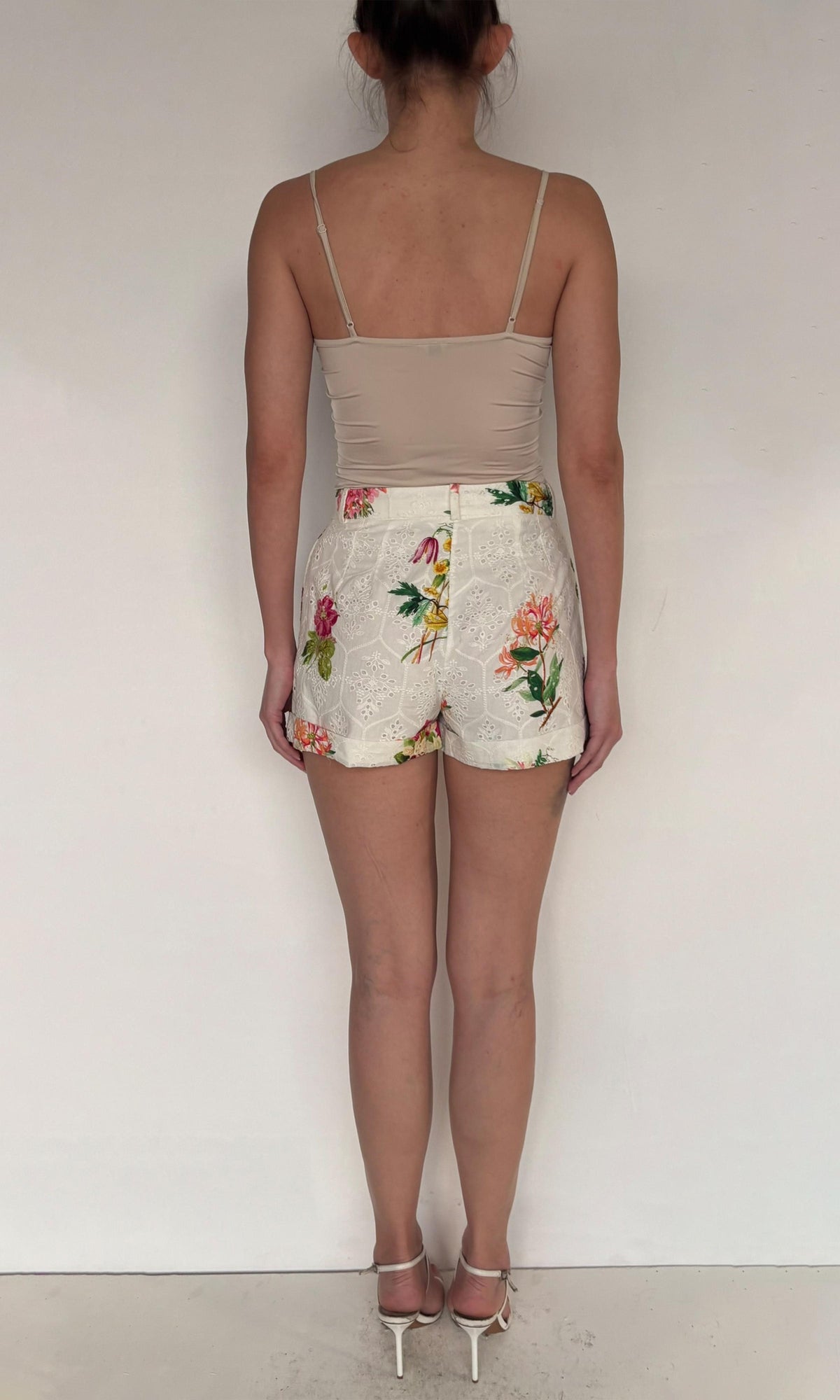 Hemant And Nandita | Taha Cotton Schiffli Shorts | White