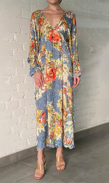 Hemant And Nandita | Tesu Self Crepe Geometrical Jacquard Kaftan | Grey