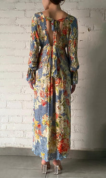 Hemant And Nandita | Tesu Self Crepe Geometrical Jacquard Kaftan | Grey