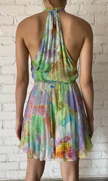 Hemant And Nandita | Tiva Viscose Crinkle Chiffon Romper With Belt | Multicolor