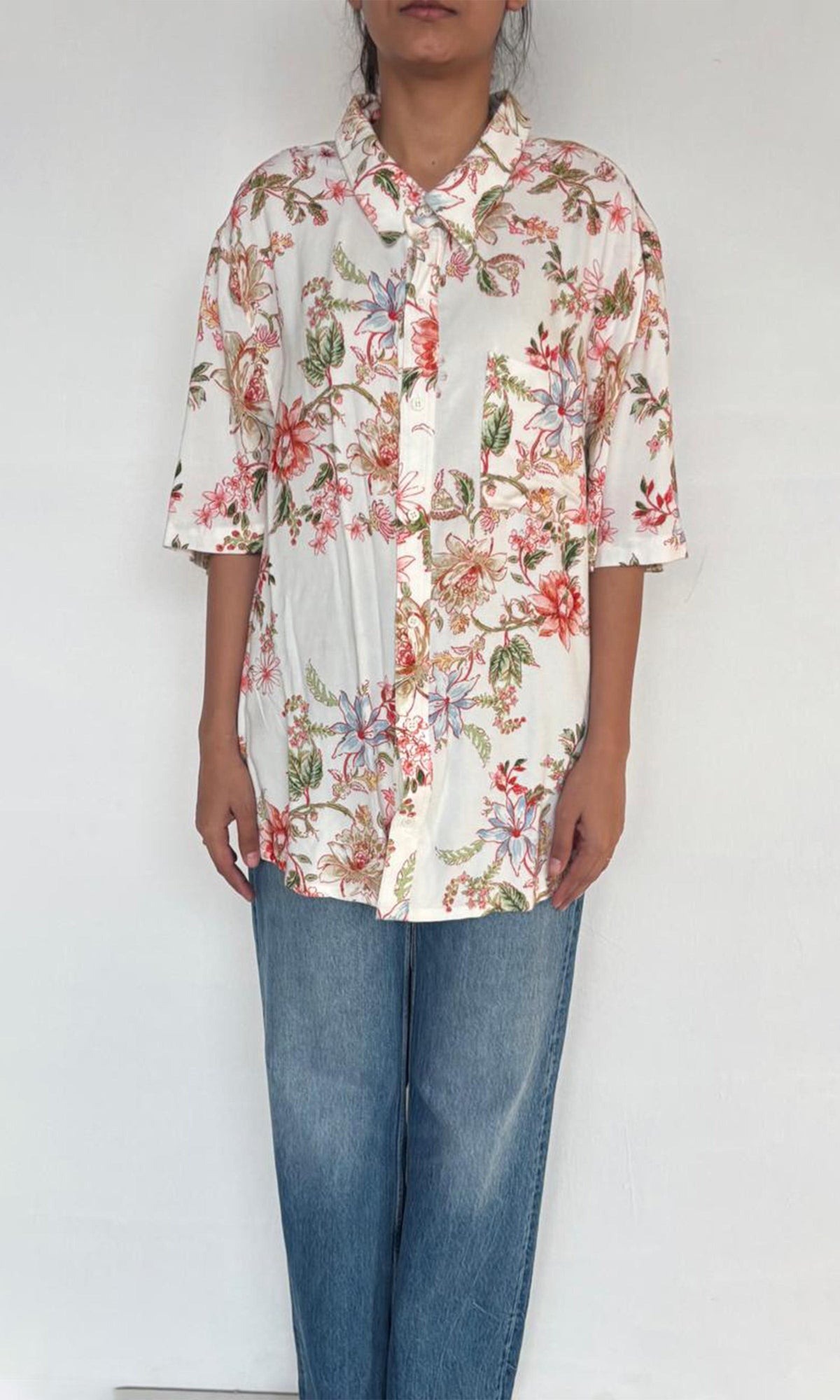 Hemant And Nandita | TS Rayon Shirt | White
