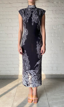 Hemant And Nandita | Viri Heavy Crepe Long Dress | FA24 | Black White