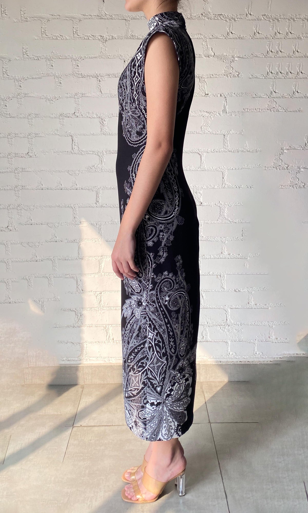 Hemant And Nandita | Viri Heavy Crepe Long Dress | FA24 | Black White