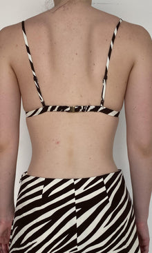 Hemant And Nandita | Zuba Viscose Crepe Bralette | Black White