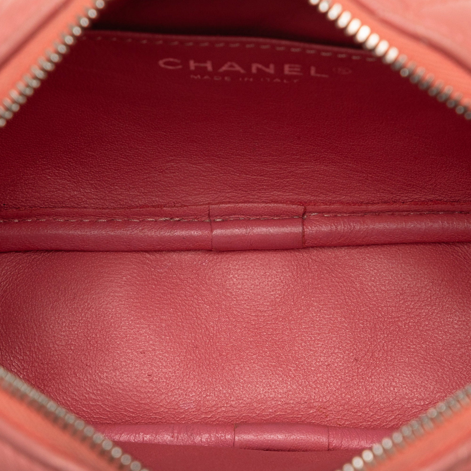 Chanel | Pre-Owned Mini Lambskin Camera Case | Pink
