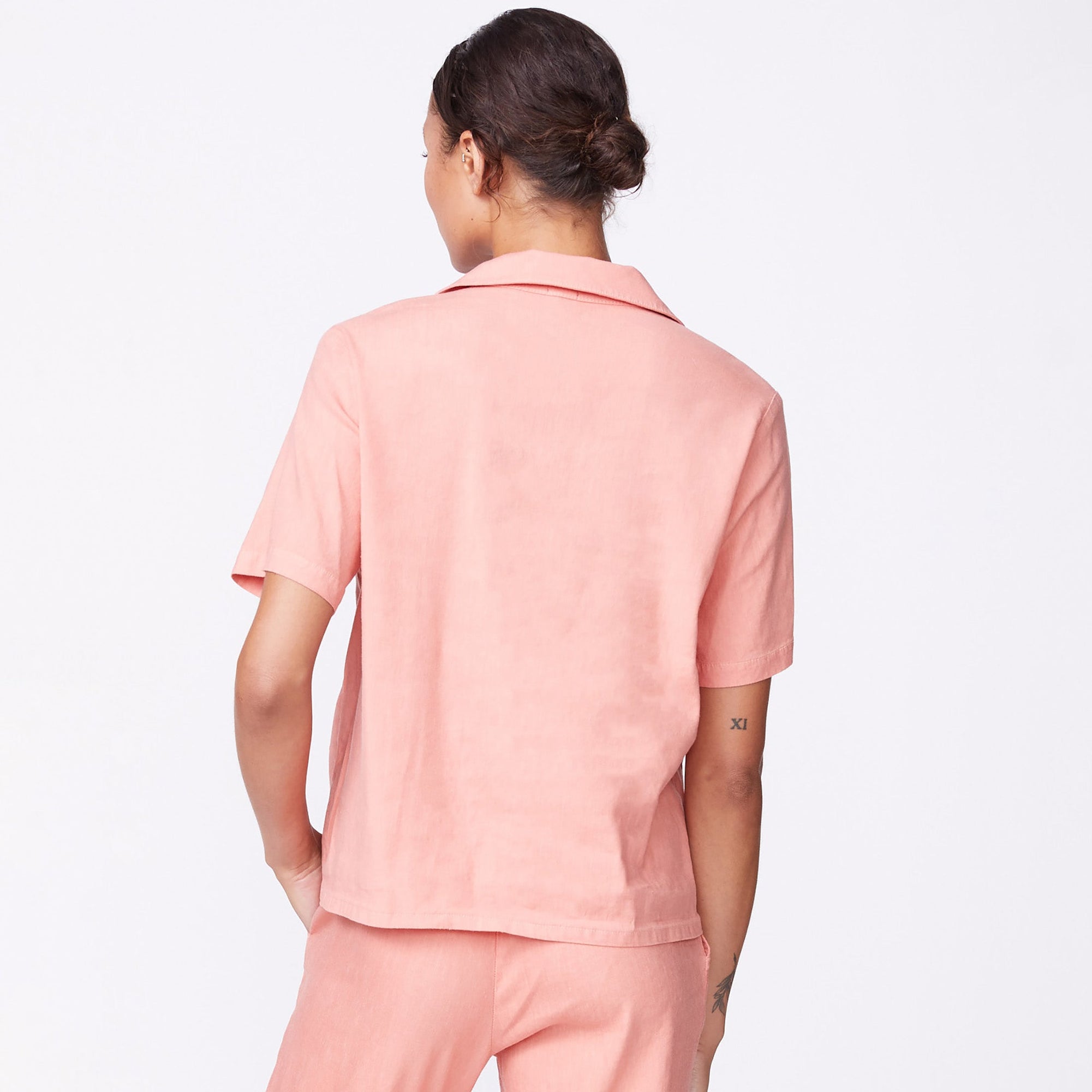 Linen Vacation Shirt | Women | Faded Coral