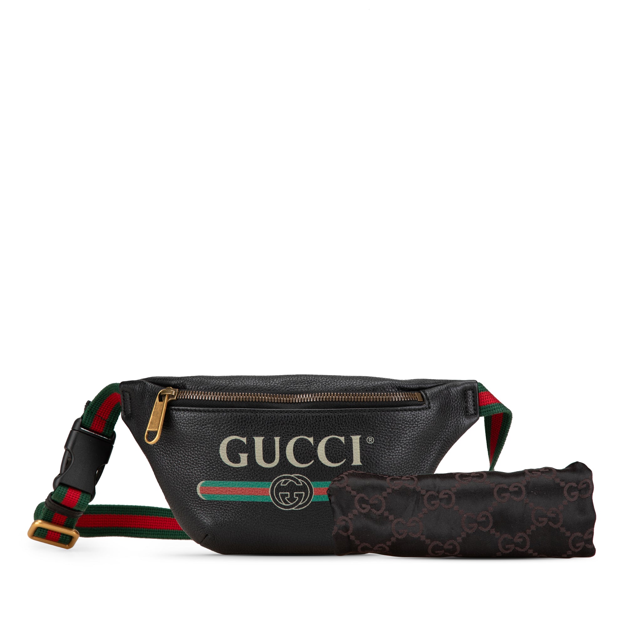 Gucci | Pre-Owned Leather Logo Belt Bag | Black