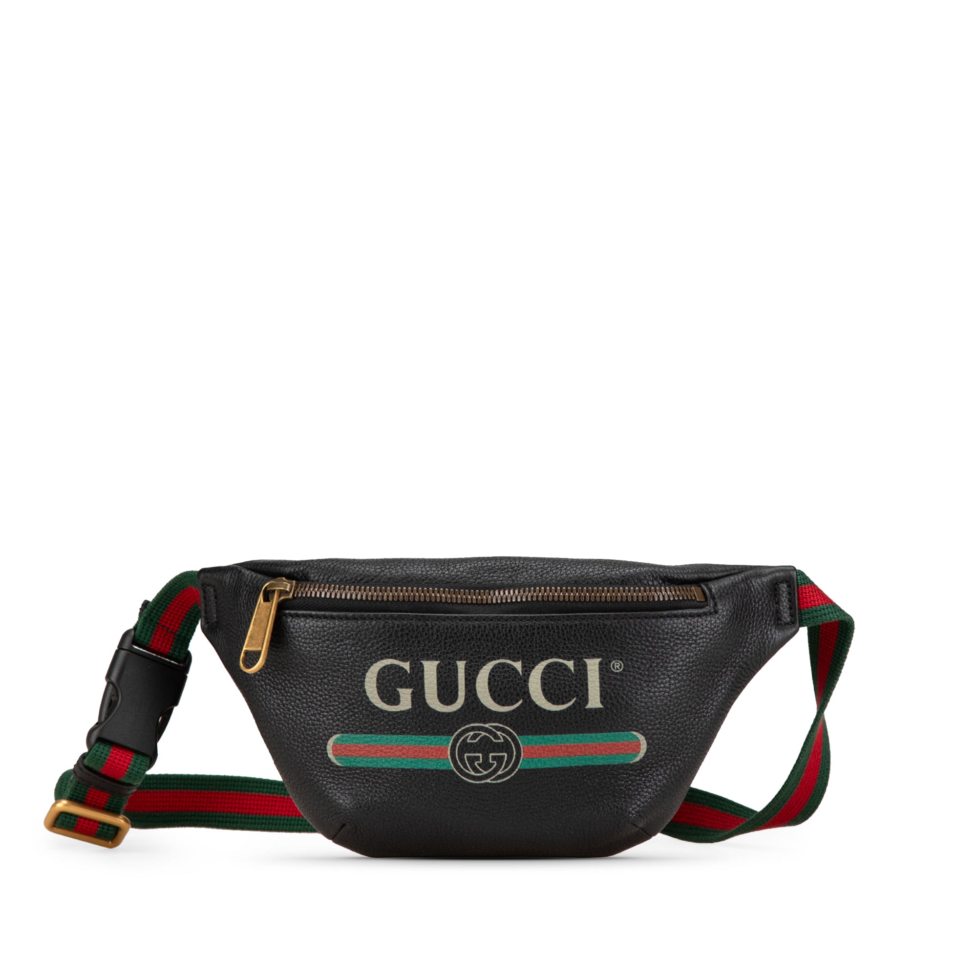 Gucci | Pre-Owned Leather Logo Belt Bag | Black