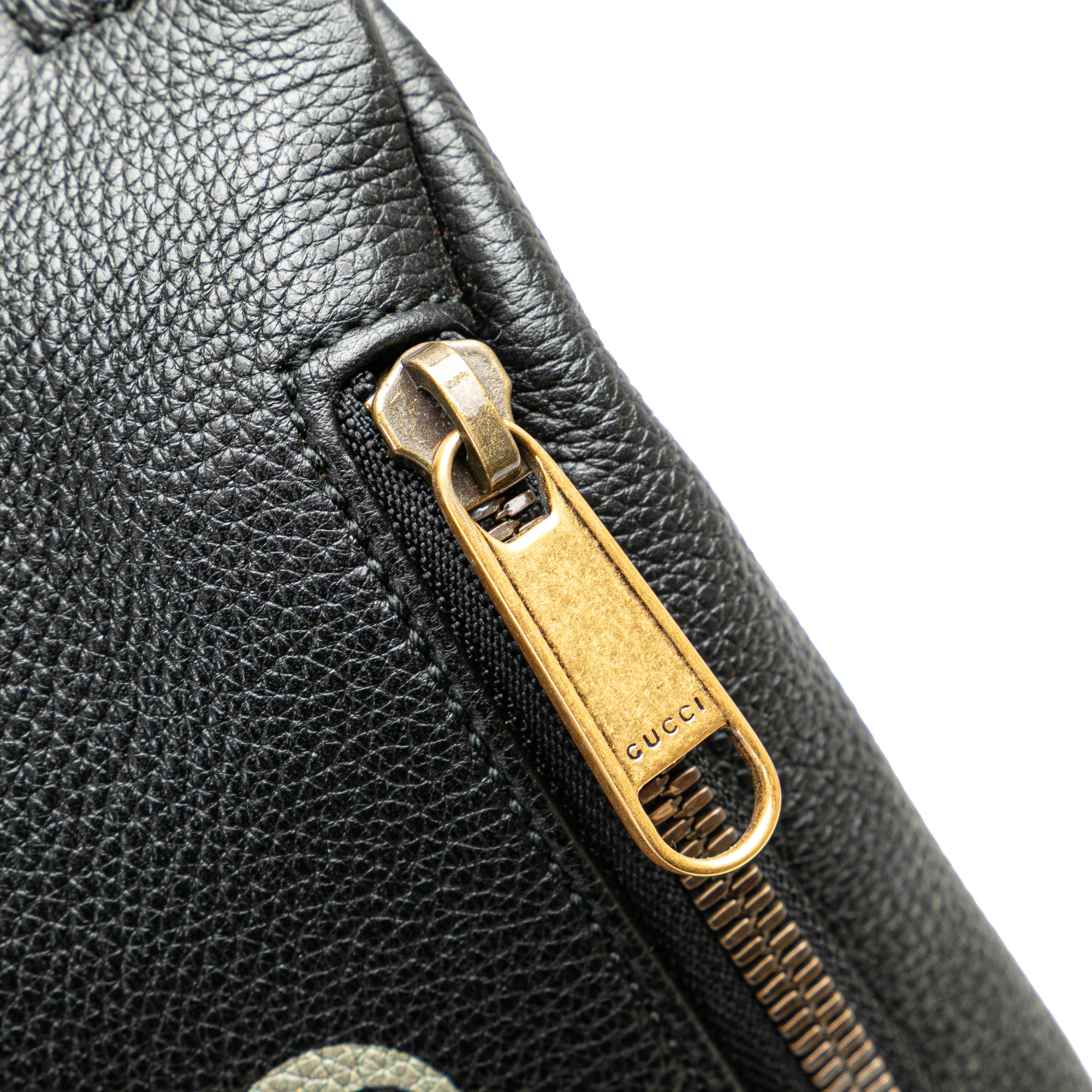 Gucci | Pre-Owned Leather Logo Belt Bag | Black