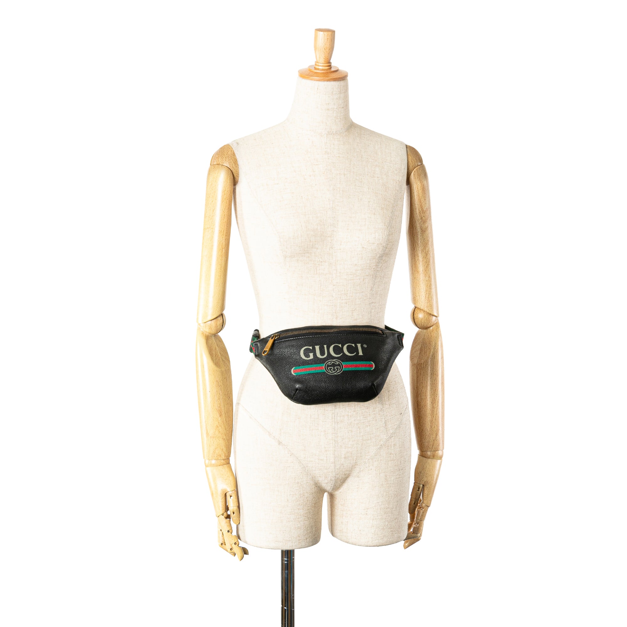 Gucci | Pre-Owned Leather Logo Belt Bag | Black