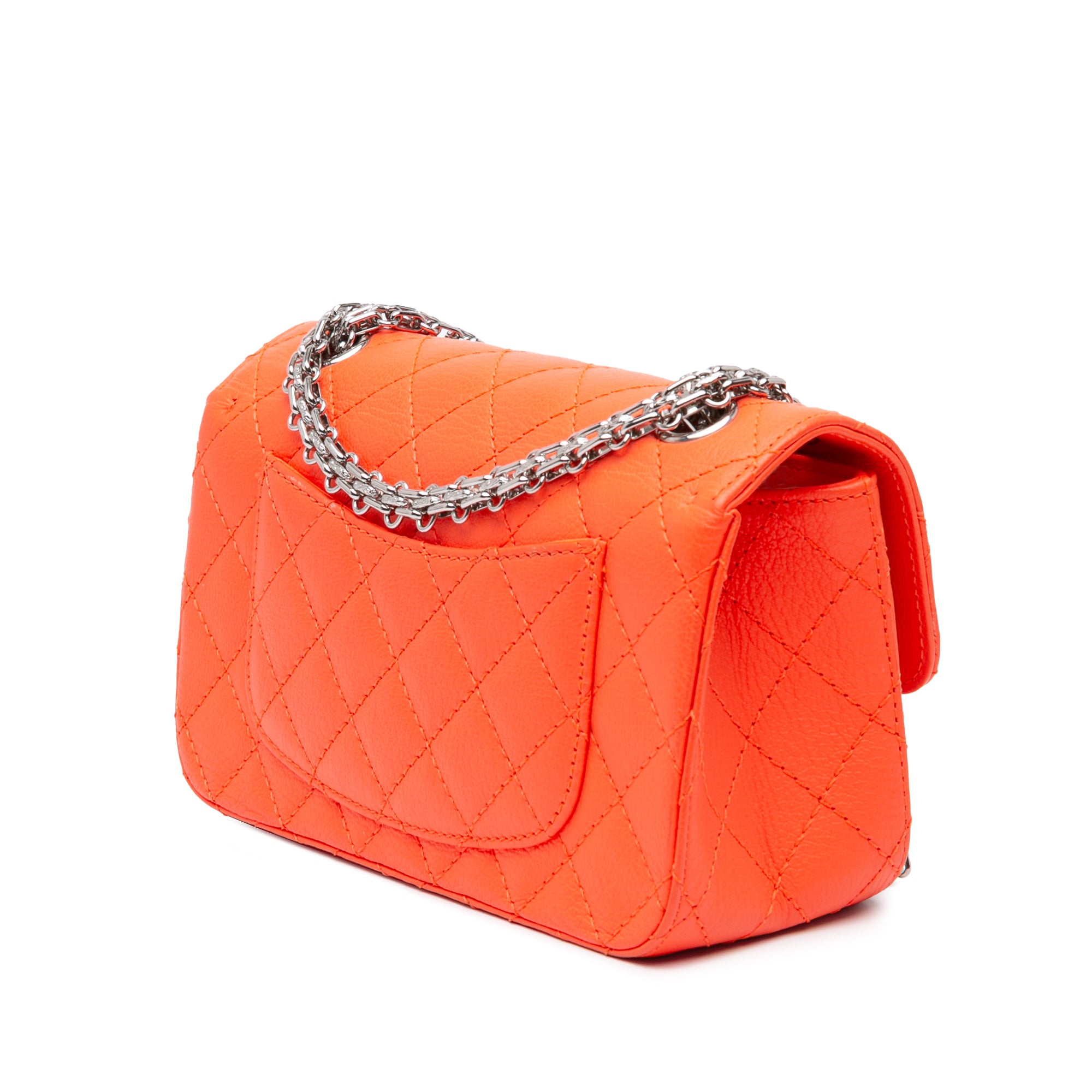 Chanel | Pre-Owned Mini Reissue 2.55 Quilted Goatskin Flap | Orange