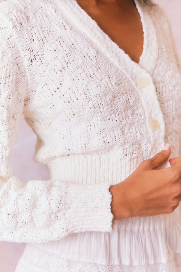 Womens | Hyacinth Knit Cardigan | White