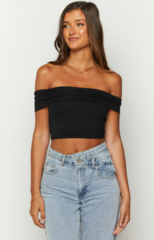 Hadley Off The Shoulder Crop Top | Rose
