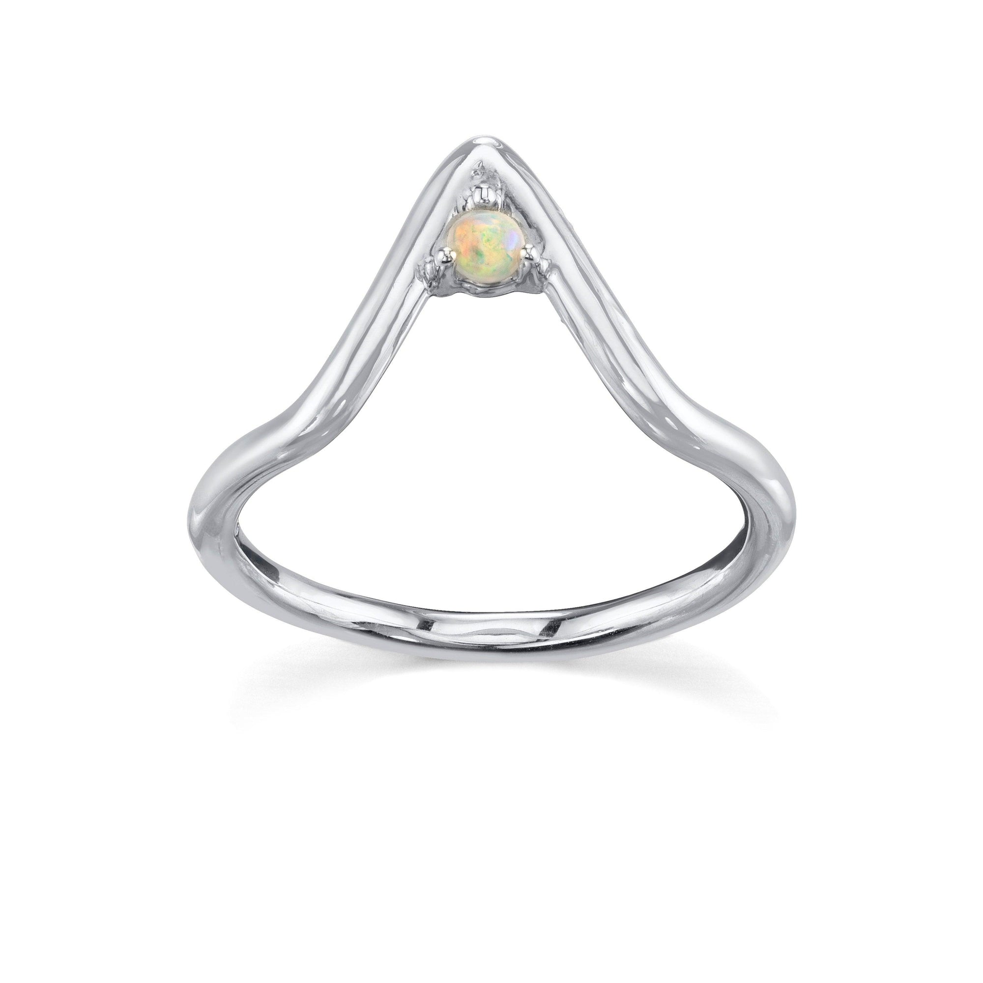 Women | Hanging in the Balance Opal Ring | 14k White Gold