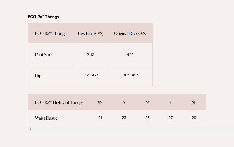 Product size guide