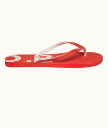 Haston O.B Logo Flip Flops | Summer Red