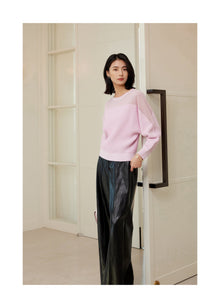 Heavy Knit Top | Pink