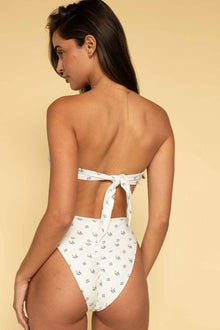 Tori Ties Bandeau Bikini Top | Heidi Floral