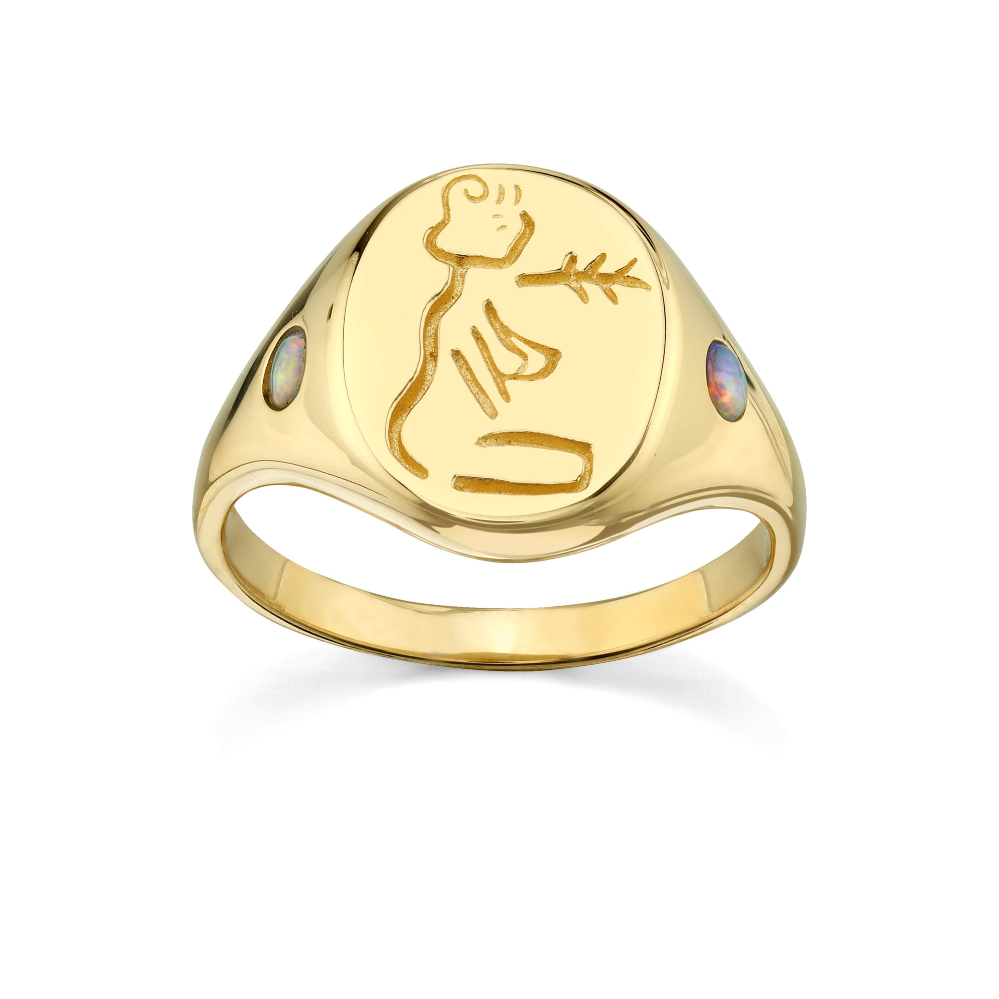 Women | Hera Signet Ring | 14k Yellow Gold