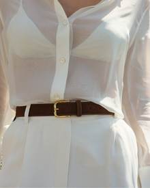 No. 4 Belt | Chocolate/Gold