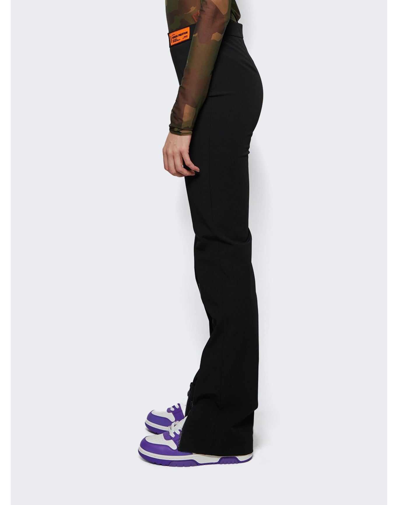 Heron Preston | Women | Gabardine Stretch Zip Pants | Black