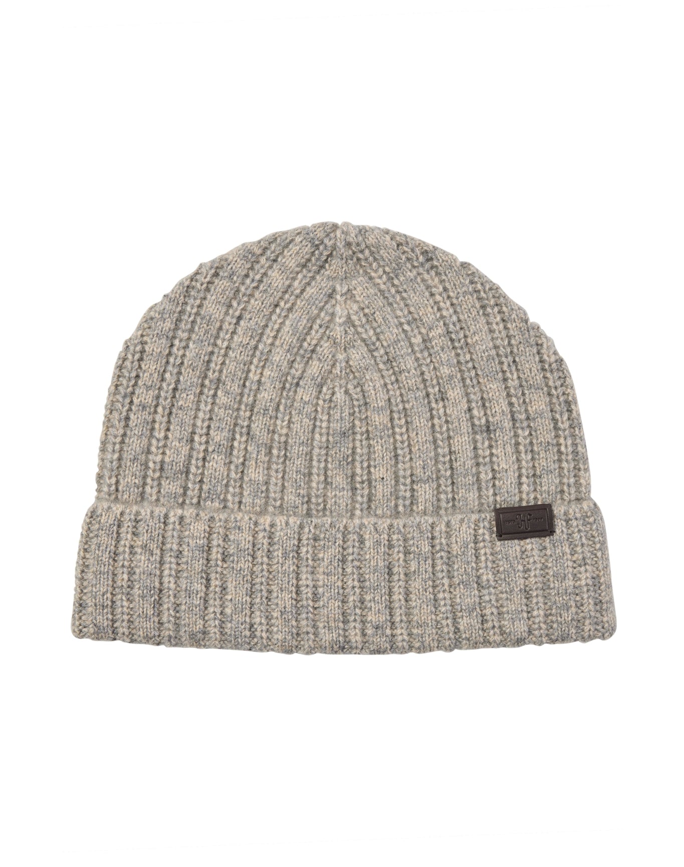 Hickey Freeman | Men | Cashmere Marled Rib Hat | Grey/Ivory